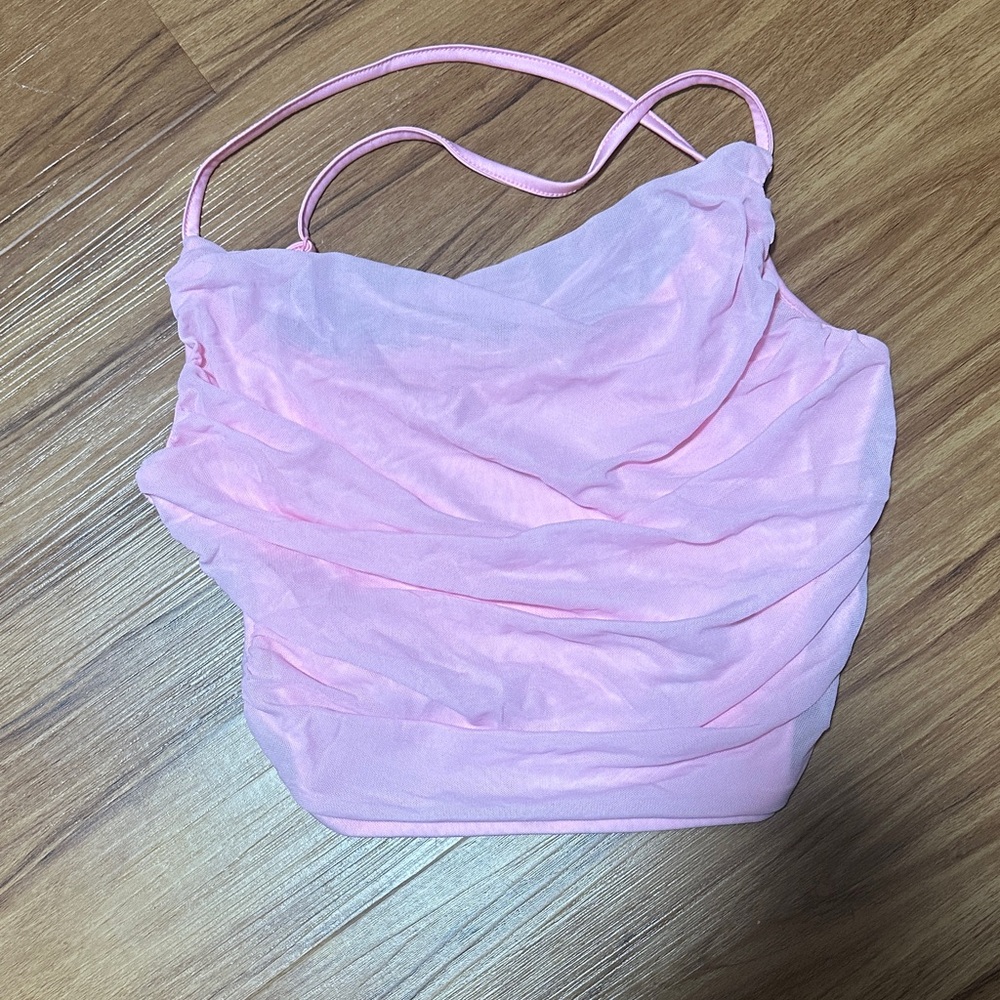 Pink Women's Draped Top